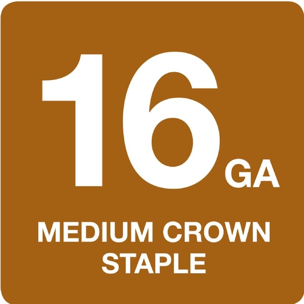 Staples, 16 Ga, Medium Crown, 2 In Leg L, Steel, 5000 PK